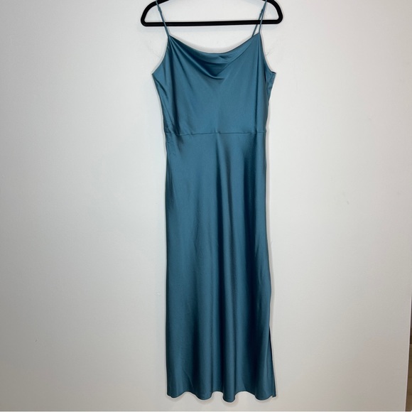 REVOLVE Vince Teal Midi Slip Dress Size 10 - Picture 2 of 5